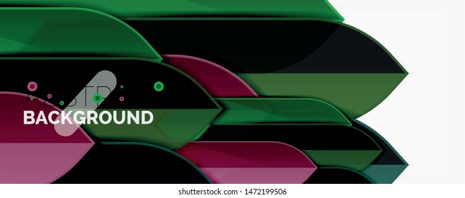 Abstract color lines dynamic background, modern material design style. Vector illustration
