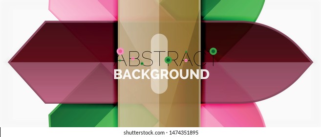 Abstract color lines dynamic background, modern material design style. Vector illustration