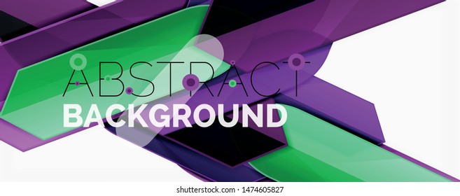 Abstract color lines dynamic background, modern material design style. Vector illustration