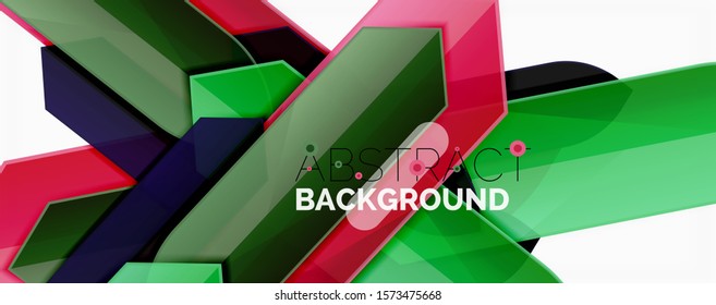 Abstract color lines dynamic background, modern material design style. Vector illustration