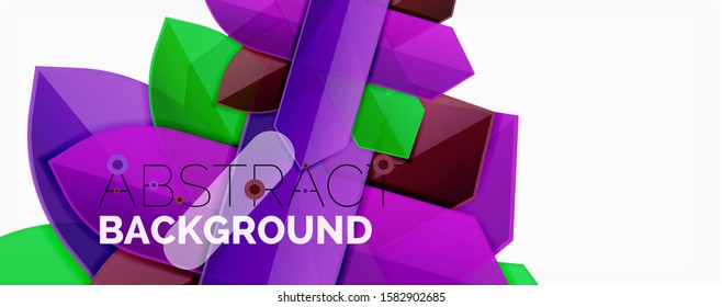 Abstract color lines dynamic background, modern material design style. Vector illustration