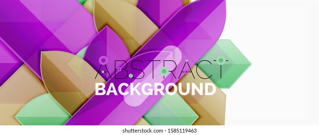Abstract color lines dynamic background, modern material design style. Vector illustration