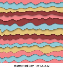 Abstract color lines geometric seamless pattern - vector illustration
