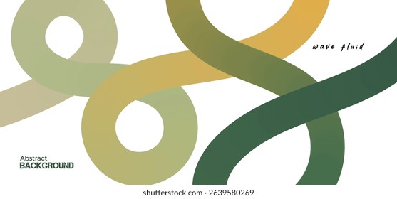 Abstract Color Lines with a Gradient on a White Background. Vector Curved Shapes - Design Elements for Pattern and Posters. 3D Wave Doodle Ribbons