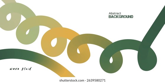 Abstract Color Lines with a Gradient on a White Background. Vector Curved Shapes - Design Elements for Pattern and Posters. 3D Wave Doodle Ribbons