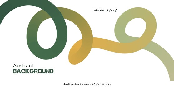 Abstract Color Lines with a Gradient on a White Background. Vector Curved Shapes - Design Elements for Pattern and Posters. 3D Wave Doodle Ribbons