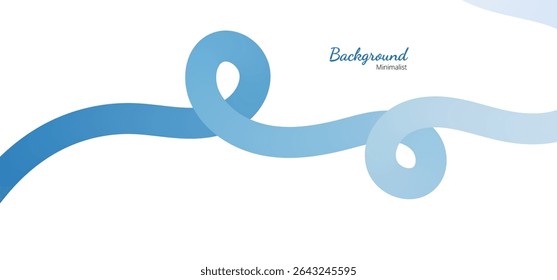 Líneas de color Abstractas con degradado sobre un fondo blanco. Formas curvas de Vector - Elementos de diseño para patrones y pósters