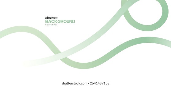 Abstract Color Lines with minimalist Gradient on a White Background. Vector Curved Shapes - Design Elements for Pattern and Posters. 3D Wave Doodle Ribbons