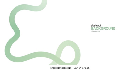 Abstract Color Lines with minimalist Gradient on a White Background. Vector Curved Shapes - Design Elements for Pattern and Posters. 3D Wave Doodle Ribbons