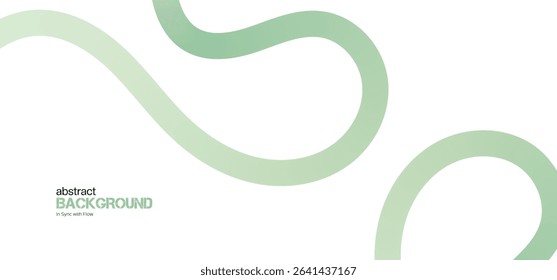 Abstract Color Lines with minimalist Gradient on a White Background. Vector Curved Shapes - Design Elements for Pattern and Posters. 3D Wave Doodle Ribbons