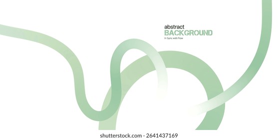 Abstract Color Lines with minimalist Gradient on a White Background. Vector Curved Shapes - Design Elements for Pattern and Posters. 3D Wave Doodle Ribbons