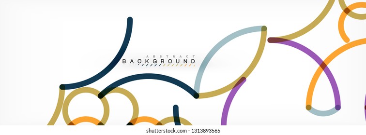 Líneas de color abstractas en blanco. Moderna ola de afiches de flujo colorido. Diseño artístico para tu proyecto. Ilustración del vector