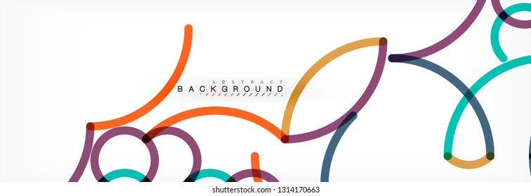 Líneas de color abstractas en blanco. Moderna ola de afiches de flujo colorido. Diseño artístico para tu proyecto. Ilustración del vector