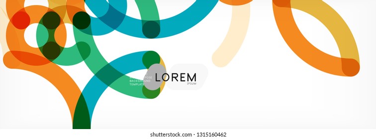 Abstract color lines on white. Modern colorful flow poster wave. Art design for your project. Vector illustration