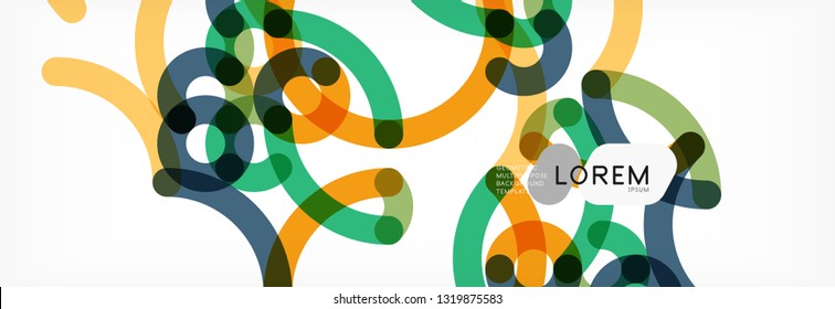 Abstract color lines on white. Modern colorful flow poster wave. Art design for your project. Vector illustration