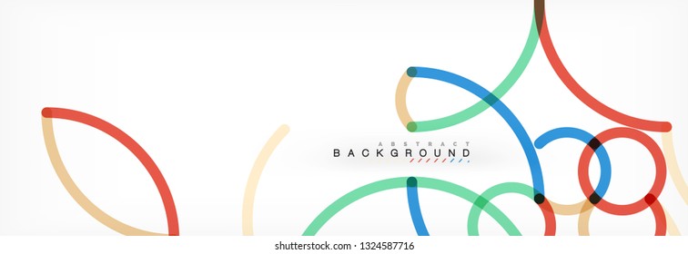 Abstract color lines on white. Modern colorful flow poster wave. Art design for your project. Vector illustration