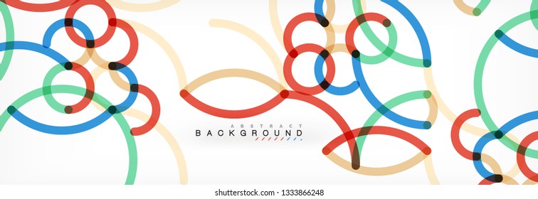 Líneas de color abstractas en blanco. Moderna ola de afiches de flujo colorido. Diseño artístico para tu proyecto. Ilustración del vector