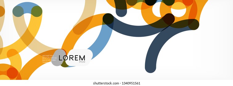 Abstract color lines on white. Modern colorful flow poster wave. Art design for your project. Vector illustration