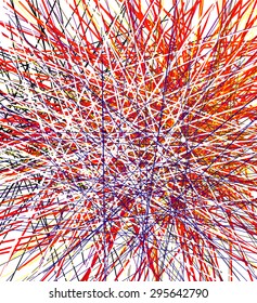 Abstract of color lines on a white background