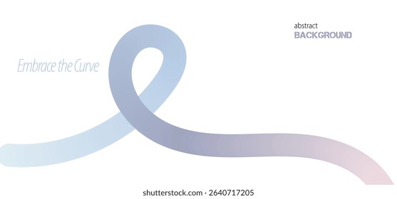 Abstract Color Lines with Pink Gradient on a White Background. Vector Curved Shapes - Design Elements for Pattern and Posters. 3D Wave Doodle Ribbons