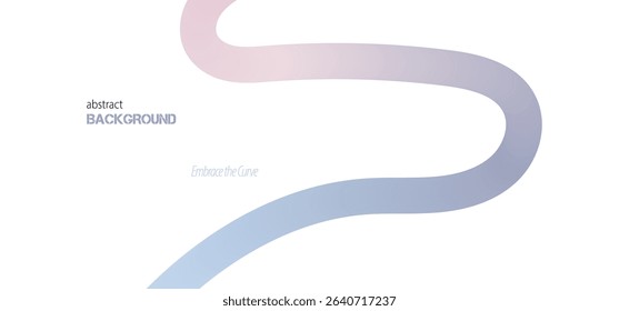 Abstract Color Lines with Pink Gradient on a White Background. Vector Curved Shapes - Design Elements for Pattern and Posters. 3D Wave Doodle Ribbons