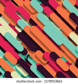 Abstract Color Lines Rain Generative Art background illustration