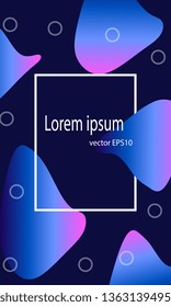 Abstract color liquid background. Cover for poster design. Template for business brochures. Vector EPS10.
