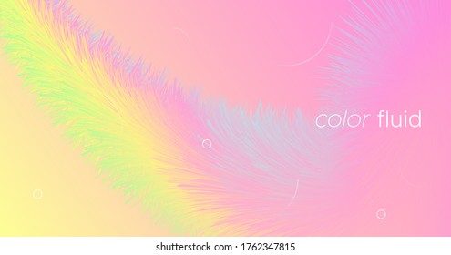 Abstraktes Farbflüssiges. Flussvorlage. Pastel Dynamic Movement. Geometrisches Vektordesign. Digitale Bewegung. Fluide Abstrakte Farbflüssigkeit. 3D-Bildschirmhintergrund. Helle Bewegung. Abstraktes Farbflüssiges.