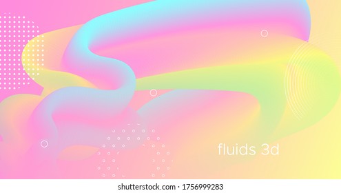 Abstract Color Liquid. Fluid Background. Pastel Gradient Movement. Vector Geometric Flyer. Bright Motion. Wave Abstract Color Liquid. Graphic 3d Wallpaper. Modern Motion. Abstract Color Liquid.