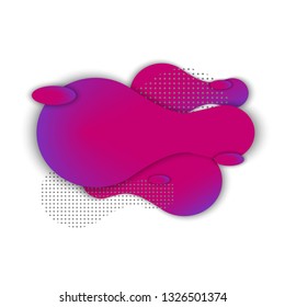 Abstract color liquid shape. Fluid gradient background