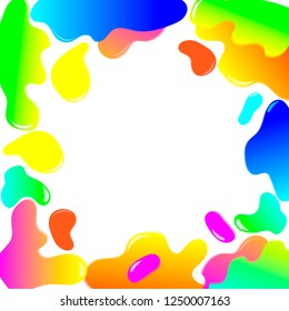 Abstract color liquid shapes. vector