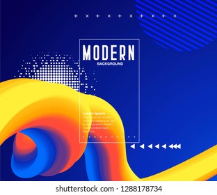 Abstract color liquid shapes - Vector
