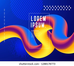 Abstract color liquid shapes - Vector