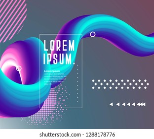 Abstract color liquid shapes - Vector