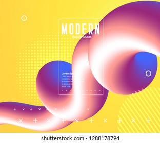 Abstract color liquid shapes - Vector