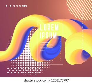 Abstract color liquid shapes - Vector