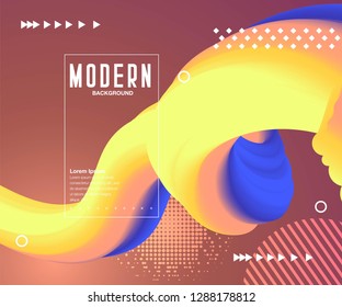Abstract color liquid shapes - Vector