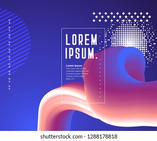 Abstract color liquid shapes - Vector