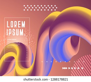 Abstract color liquid shapes - Vector