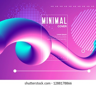 Abstract color liquid shapes - Vector