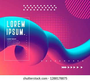 Abstract color liquid shapes - Vector