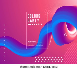 Abstract color liquid shapes - Vector