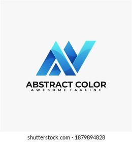 Tecnología de diseño del logotipo en color abstracto moderna