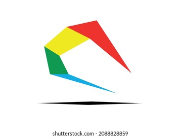 Abstract color logo. Vector graphics.