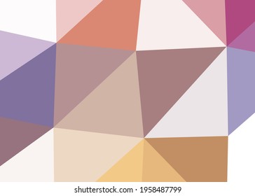 Abstract color Low-Polygones Generative Art background illustration