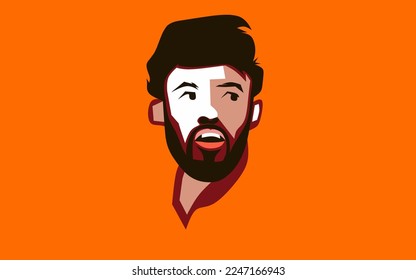 abstract color man face vector design illustration
