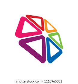 Abstract Color Media Logo