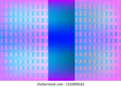 Abstract, color, mesh composition of volumetric, color angular segments on a gradient background. Vector image.
