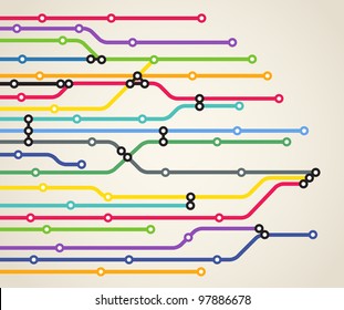 Abstract color metro scheme background