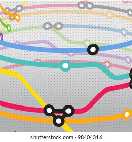 Abstract color metro scheme background